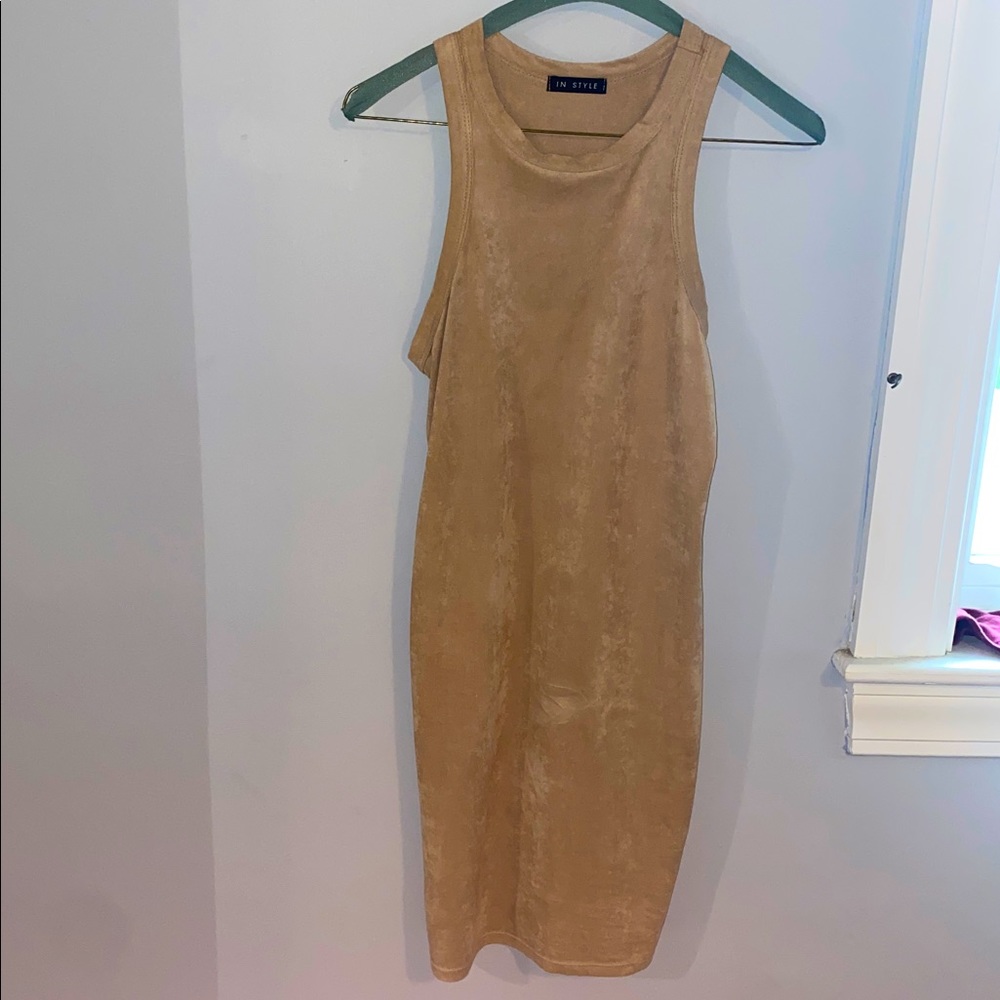 Suede Bodycon Dress